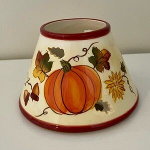 Linen & Things Pumpkin Fall Candle Topper